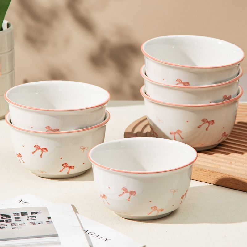 Ceramic Bowls with Pink Bow Pattern (Category: Dinnerware & Cutlery) located in Malolos. Submitted by cartofjaes (Listing ID 1467902874, Image 1). Description: ‼️INTEREST CHECK‼️ 🎀 Pink Bow Rice Bowl • ₱40 per piece • Approx. 11.5 cm diameter × 6.2 cm height • White bowl with pink bow design • Supplier photos shown Not yet on hand. Checking interest before stocking—no orders or payments accepted yet. Message me if you’re interested! 😊.
