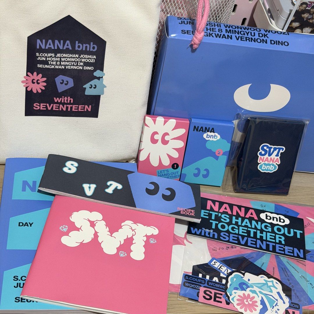 SEVENTEEN NANA BNB Complete Set with POB (Category: K-Wave Merchandise) located in Caloocan City. Submitted by catwonrideul (Listing ID 1467933293, Image 1). Description: ✧ nana bnb ✧ ₱1,600 payo — complete inclus w/ pob mop: maribank mod: sdd (can ship tonight) / direct j&t (ship tom) ⌗ seventeen scoups jeonghan joshua jun hoshi wonwoo woozi the8 mingyu dk seungkwan vernon dino.