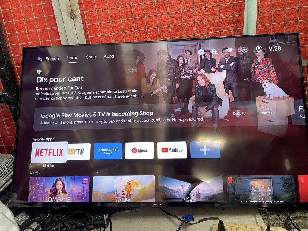 Sharp Aquos 4K 55 inch Google TV 4T-C55HJ6000X (Category: TV) located in Calamba. Submitted by jozamvibar76665 (Listing ID 1467861799, Image 3). Description: Sharp Aquos 4K 55 inch smart TV. Model 4T-C55HJ6000X with Google TV built-in. Sharp picture quality, vibrant colors. Access Netflix, YouTube, Prime Video easily. Google Assistant ready, Chromecast included. Dolby Vision Atmos sound setup. Box included in packaging. Great screen size for movi