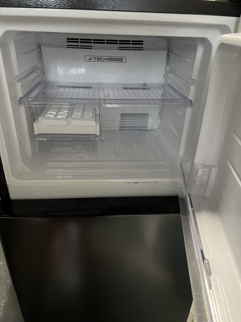 Sharp J-Tech Inverter Double Door Refrigerator (Category: Refrigerators and Freezers) located in Rizal. Submitted by jirummm (Listing ID 1467894044, Image 2). Description: - Brand: Sharp J-Tech Inverter - Color: Sleek Black - Type: Two-door (Top freezer / Bottom fridge) - Features: Clear glass shelves and durable door bins -In very good condition -bought for 18k .