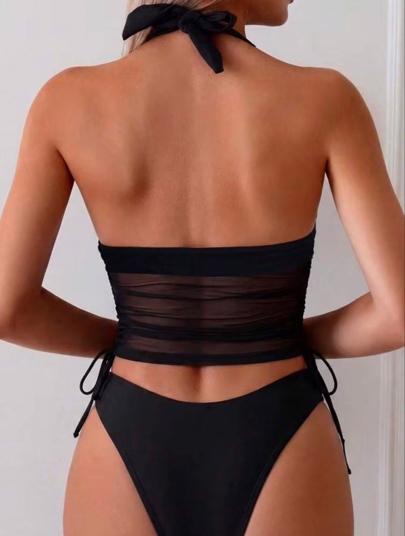 SHEIN Black 2pc Halter Tankini (Category: Bikinis & Swimsuits) located in Manila. Submitted by camillestc (Listing ID 1467916991, Image 3). Description: .