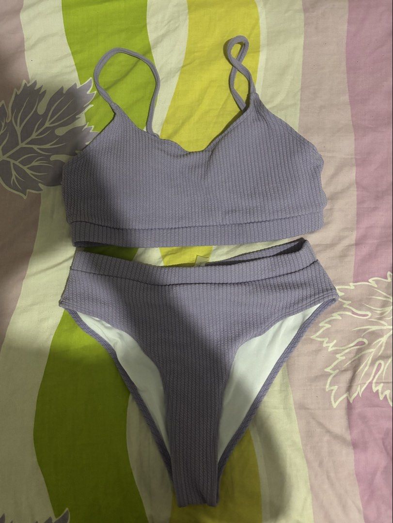 shein purple bikini set (Category: Bikinis & Swimsuits) located in Manila. Submitted by iyahpreloved_ (Listing ID 1468004704, Image 1). Description: size L! .