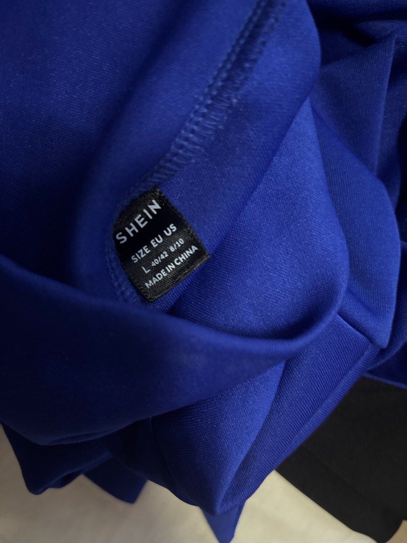 Shein Royal Blue Belted Blouse and Pants Coordinates (Category: Sets or Coordinates) located in Binan City. Submitted by myprelovedhaul (Listing ID 1467930327, Image 3). Description: - no when worn photos! - last price posted! - please message only if sure buyer! - limited replies only. - Available unless mark as sold. - Ship via j&t or lalamove for same day. -Mode of payment: Gcash 📍Biñan Laguna The selected garment is the SHEIN Modely Royal Bl