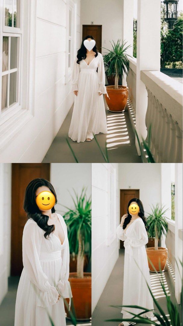 Shein White Dress (Category: Dresses) located in Cebu City. Submitted by iamshallatte (Listing ID 1467900320, Image 1). Description: Fit to Small - Medium.