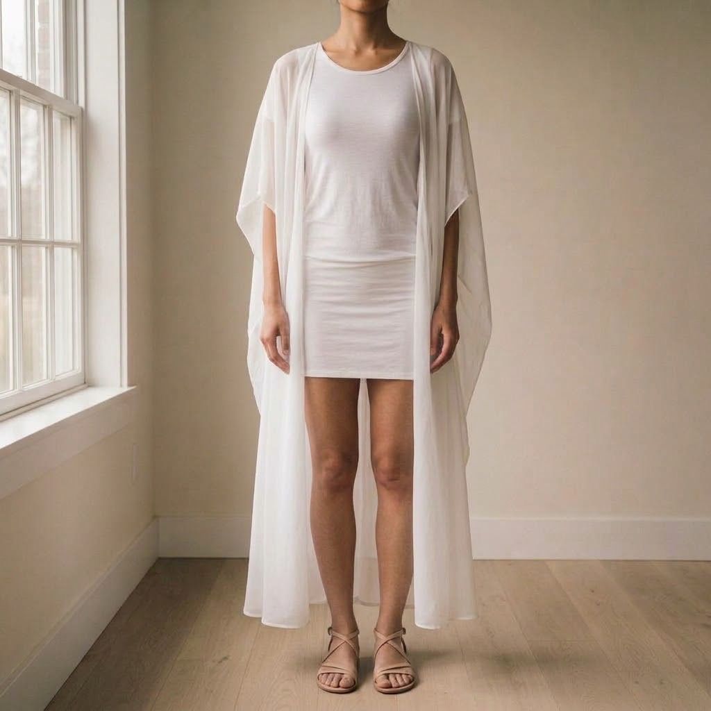 SI WHITE JERSEY LONG DRESS (Category: Dresses) located in Marikina City. Submitted by minimalistmanila (Listing ID 1467907150, Image 1). Description: New with tags SI white lounge wear long dress. Jersey dress with chiffon cape. Medium size. Bought in UK. Get this now! #SI #loungeweardress .