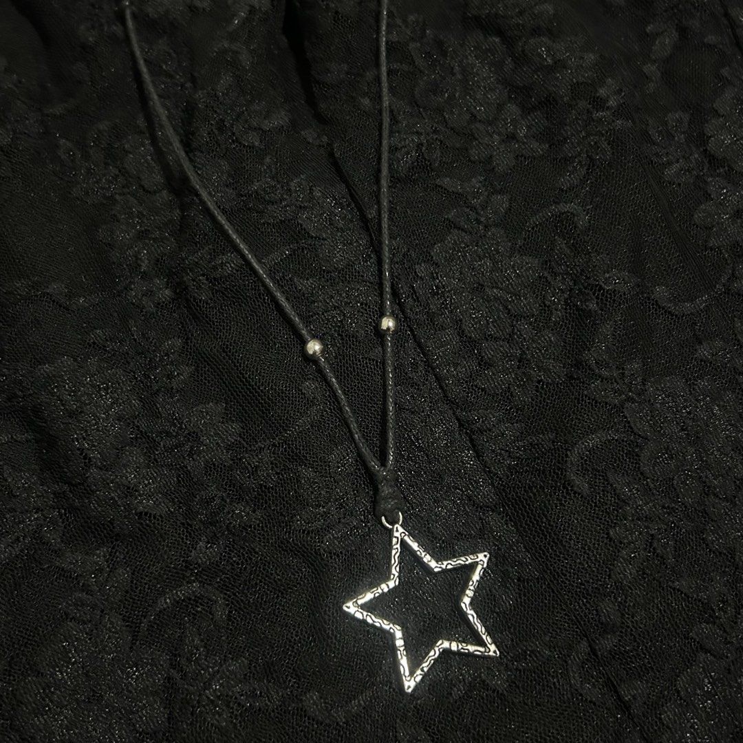 silver star necklace (Category: Necklaces) located in Manila. Submitted by sophialeigh (Listing ID 1468057092, Image 1). Description: handmade accessories - adjustable | stainless - design changes can be made after payment more designs on my profile 🏷️ alt y2k goth emo grunge punk archive morikei vkei.