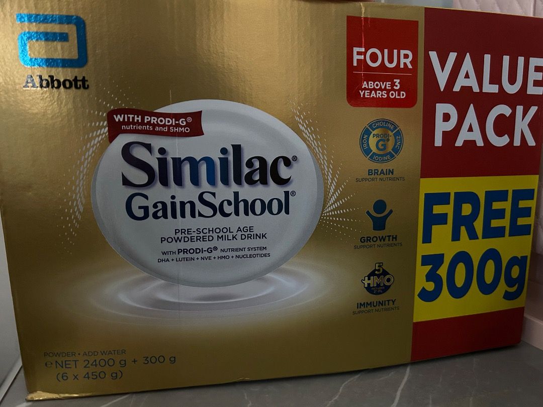 Similac Gain School (Category: Weaning & Toddler Feeding) located in Pasig City. Submitted by gab_dc (Listing ID 1467911161, Image 1). Description: Similac Gain School 3yr old and up.