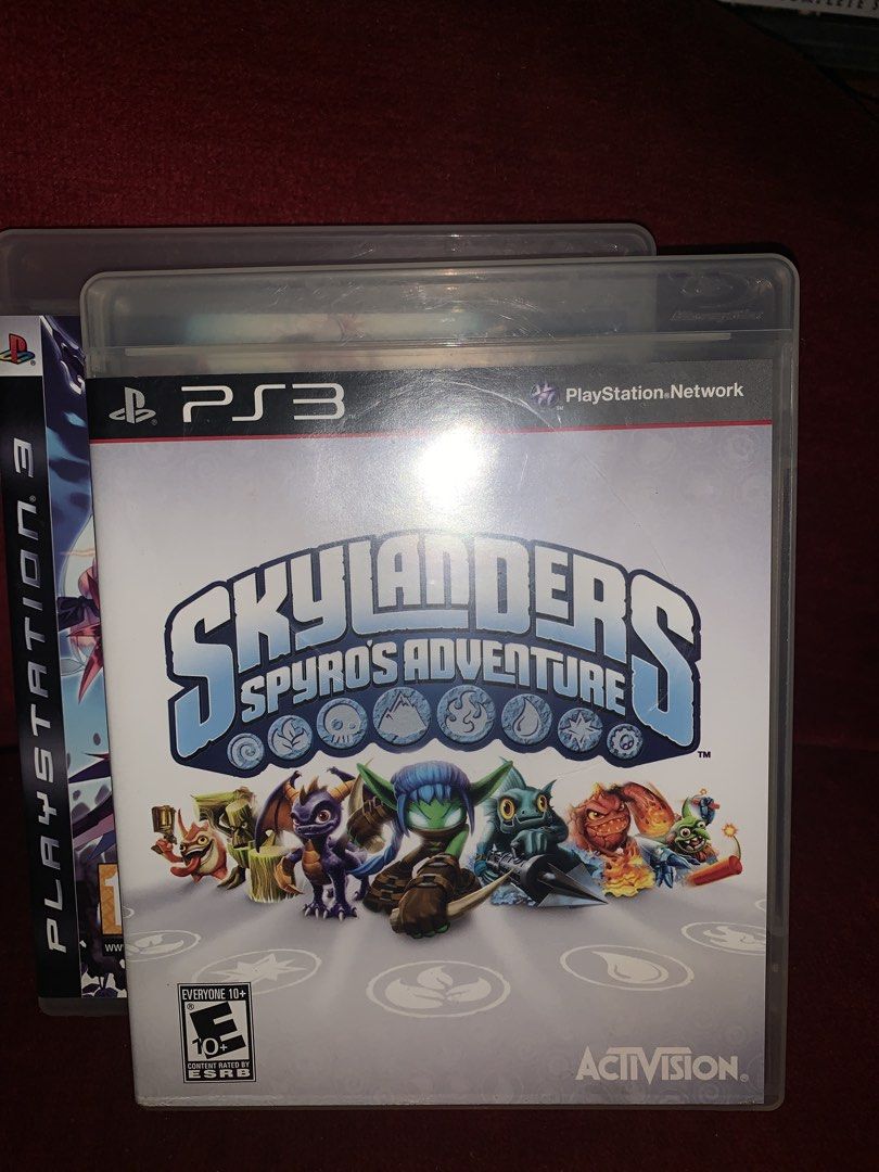 Skylanders Spyro's Adventure PS3 Game (Category: PlayStation) located in Manila. Submitted by emenem.m (Listing ID 1467941777, Image 1). Description: - Title: Skylanders Spyro's Adventure - Platform: Sony PlayStation 3 (PS3) - Publisher: Activision - ESRB Rating: Everyone 10+ - Inclusion: Standard plastic game case with original cover art - Condition: Good, classic action-adventure game - Note: Portal of Power and figures not included (game disc 