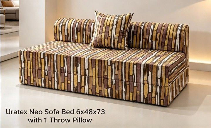 SOFA BED AVAILABLE 🔥 (Category: Bed Frames & Mattresses) located in Manila. Submitted by carriemorl14080 (Listing ID 1467976993, Image 1). Description: CLASSIC AND NEO SOFABED AVAILABLE ♥️ ORIGINAL URATEX 6INCHESS SINGLE - 1900 SEMI DOUBLE - 4200 DOUBLE - 5000 QUEEN - 5700 KING - 6000.