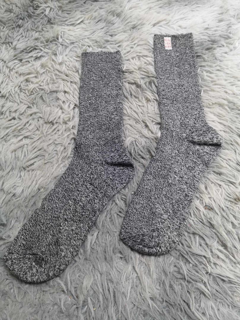 Soft texture Knit Design Grey Marled crew Socks (Category: Socks) located in Santa Cruz. Submitted by jmy_surplus.2 (Listing ID 1467970212, Image 3). Description: Size ; L - 15.4 W - 3.4 Color ; Grey Type ; Socks Brand ; No brand Material ; Cotton Style ; Cotton Calf High Socks LG 118 JMY 3 Batch #225.