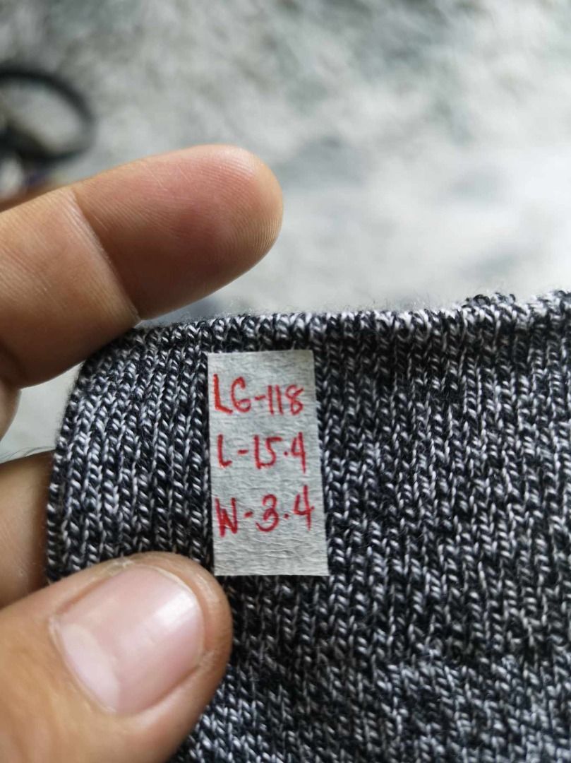 Soft texture Knit Design Grey Marled crew Socks (Category: Socks) located in Santa Cruz. Submitted by jmy_surplus.2 (Listing ID 1467970212, Image 2). Description: Size ; L - 15.4 W - 3.4 Color ; Grey Type ; Socks Brand ; No brand Material ; Cotton Style ; Cotton Calf High Socks LG 118 JMY 3 Batch #225.