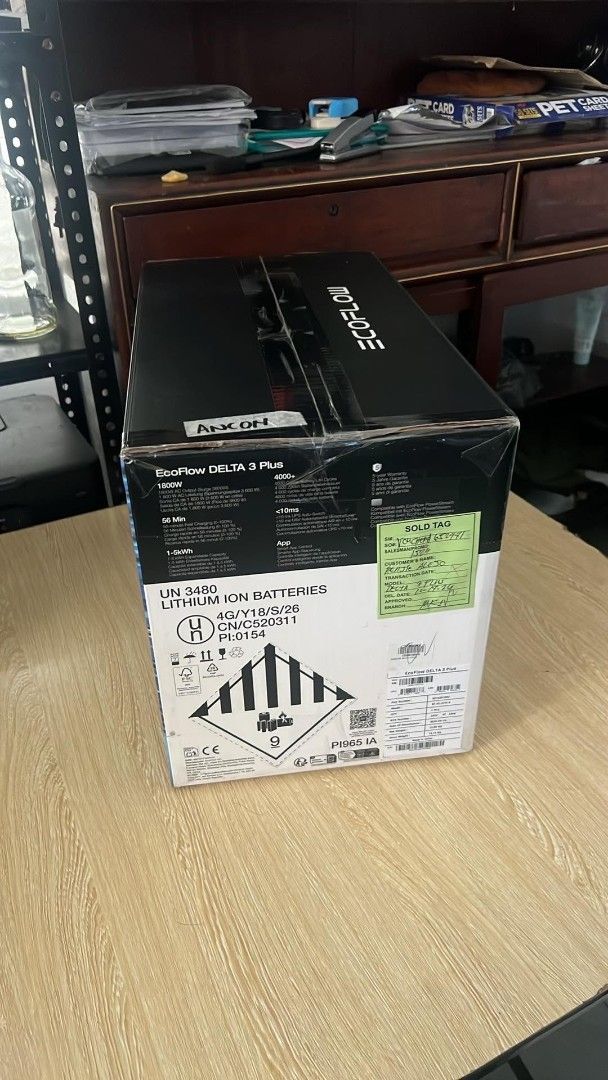 ECOFLOW DELTA 3 PLUS Solar battery 3600W 1024wh (Category: Electrical, Adaptors & Sockets) located in Taguig. Submitted by thriftygs (Listing ID 1467890554, Image 2). Description: - Brand: EcoFlow - Model: DELTA 3 Plus - Capacity / Power: 3600W / 1024Wh - Condition: Brand new, sealed in box with original Anson's receipt - Key Features: Fast charging, multiple charging options, ideal for home backup, outdoor camping, and RV use - Brand new never b