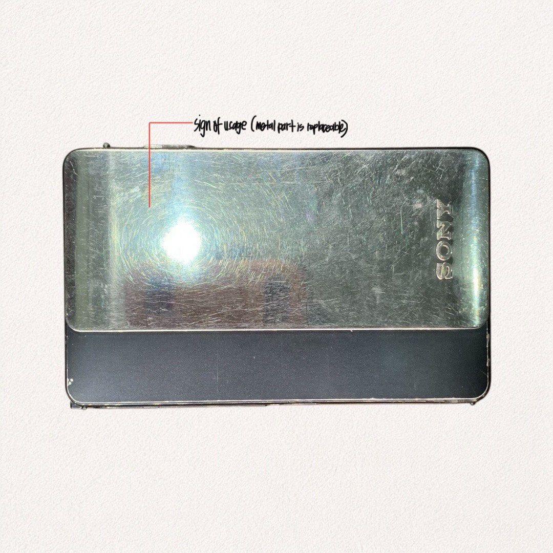 Sony CyberShot DSC-TX5 (Category: Cameras) located in Quezon City. Submitted by _cyberplug (Listing ID 1468046059, Image 2). Description: ISSUE: - signs of usage on the metal front panel (replaceable part) • 10.2 Megapixels Exmor R CMOS sensor • 4× optical zoom Carl Zeiss lens with Optical SteadyShot • BIONZ image processor with Intelligent Auto • Face detection & Smile Shutter • Auto red-eye correction & built-in flash • Multiple shooting modes 