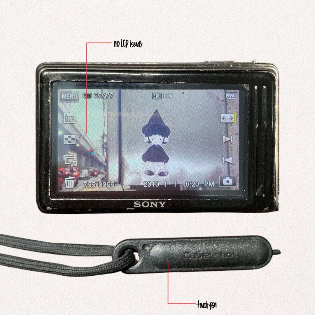 Sony CyberShot DSC-TX5 (Category: Cameras) located in Quezon City. Submitted by _cyberplug (Listing ID 1468046059, Image 3). Description: ISSUE: - signs of usage on the metal front panel (replaceable part) • 10.2 Megapixels Exmor R CMOS sensor • 4× optical zoom Carl Zeiss lens with Optical SteadyShot • BIONZ image processor with Intelligent Auto • Face detection & Smile Shutter • Auto red-eye correction & built-in flash • Multiple shooting modes 