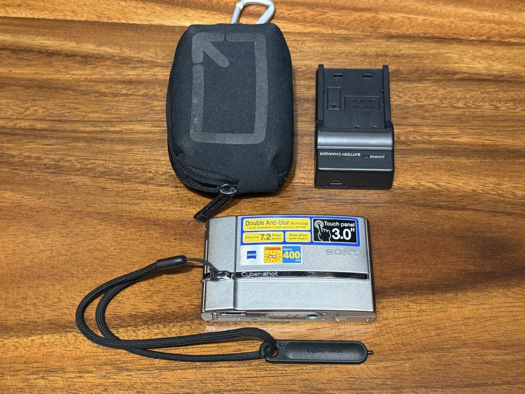 Sony DSC-T50 Digicam (Category: Cameras) located in Bacolod City. Submitted by dantambok (Listing ID 1467930875, Image 1). Description: looks good as new, everything functional *Date and time setting resets Pouch, charger and battery. Memory card not included Free shipping, JNT.