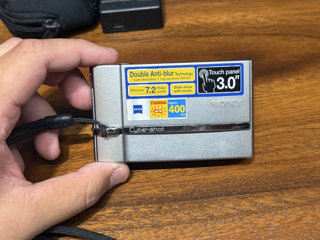 Sony DSC-T50 Digicam (Category: Cameras) located in Bacolod City. Submitted by dantambok (Listing ID 1467930875, Image 2). Description: looks good as new, everything functional *Date and time setting resets Pouch, charger and battery. Memory card not included Free shipping, JNT.