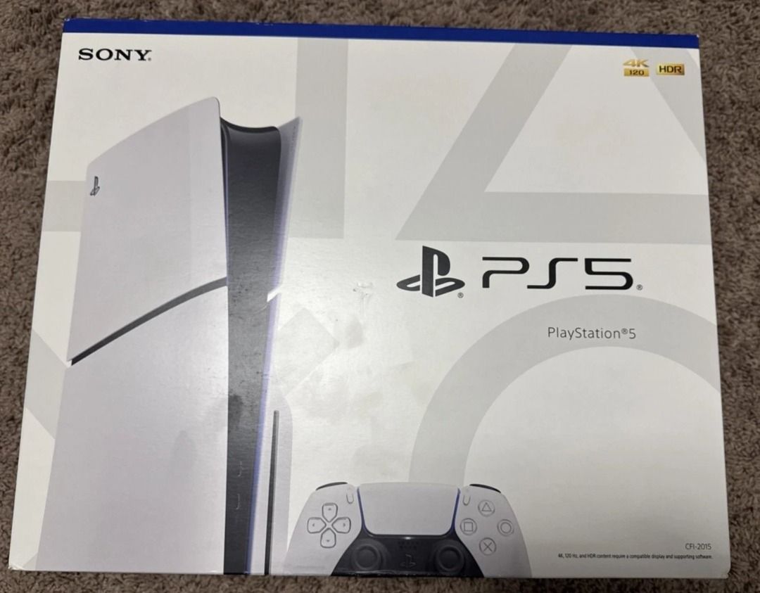 Sony PlayStation 5 Slim Console (Category: PlayStation) located in Caloocan City. Submitted by grandwind_917561 (Listing ID 1468057645, Image 1). Description: - Brand new Sony PlayStation 5 Slim console - Ultra-smooth 4K and 120Hz gaming with vibrant HDR visuals - Includes original DualSense wireless controller - Comes with complete original packaging/box - Trusted seller, message for fast transactions!.