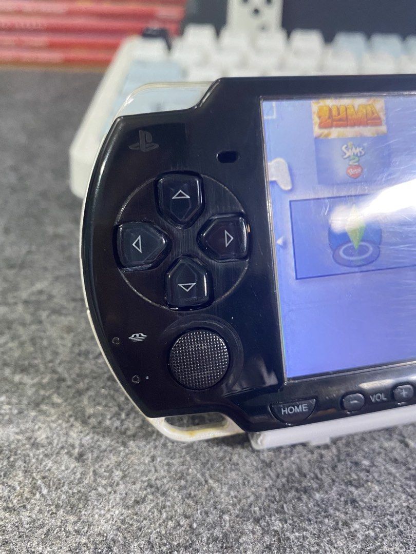 Sony PSP 2004 Slim (V2) (Category: PlayStation) located in Paranaque City. Submitted by cheska.zaldivar (Listing ID 1467913559, Image 3). Description: 🎮 Selling my pre-loved Sony PSP 2004 Slim (V2). Details: • Model: Sony PSP 2004 Slim • Jailbroken / modded • 8GB memory card included • Filled with games and ready to play! 🎮 Condition: ✅ Playable and ready for gaming ✅ Loaded with games ⚠️ LCD MARK: Has a slight mark on the LCD that is only visi