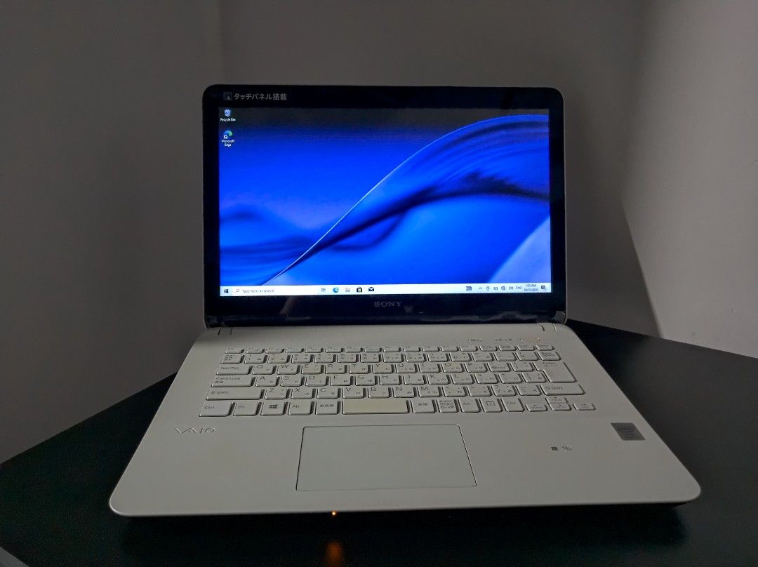 Sony Vaio Touchscreen Laptop (Category: Laptops & Notebooks) located in General Trias. Submitted by mervcorner (Listing ID 1468037139, Image 1). Description: Sony Vaio Laptop (White) Model: Vaio Fit 14E Specs: 14-inch Display Windows 10 Pro Core i3-4005U 1.70GHz 16GB RAM 240GB SSD Intel HD Graphics Touchscreen WIFI Ready Bluetooth Japanese Keyboard Layout Notes: - Battery can only last maximum of 2 hours depending on usage. - Speaker at maximum o