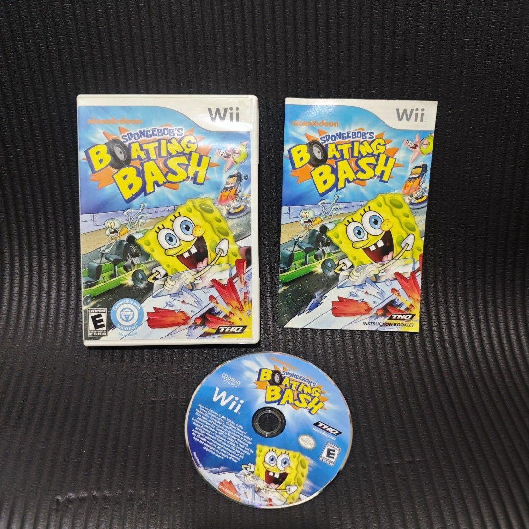 Spongebob Boating Bash Wii Game (US) (Category: Nintendo) located in Quezon City. Submitted by shopme_gadget30 (Listing ID 1468021475, Image 1). Description: kindly read the details first for sale fixed price good condition tested and working with Case and disc game with manual compatible to Nintendo Wii or Wii U USA Region qc area meet up: sm north shipping fee must shoulder by the buyer via lalamove or grab payment: bdo/gcash happy gaming every