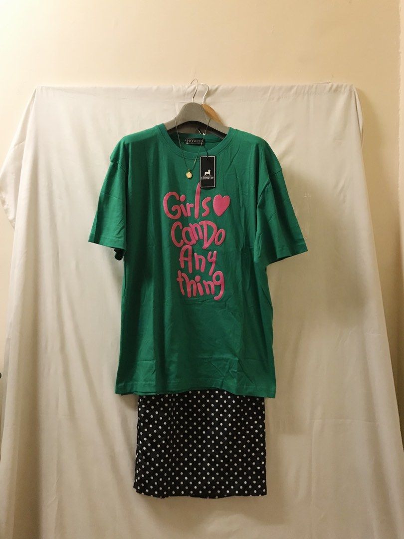 Statement oversized shirt (Category: Shirts) located in Manila. Submitted by 414studio (Listing ID 1468042365, Image 1). Description: Brand new with tag Free size Fits small to medium Good quality In good condition (Scarf and accessories are not included) .