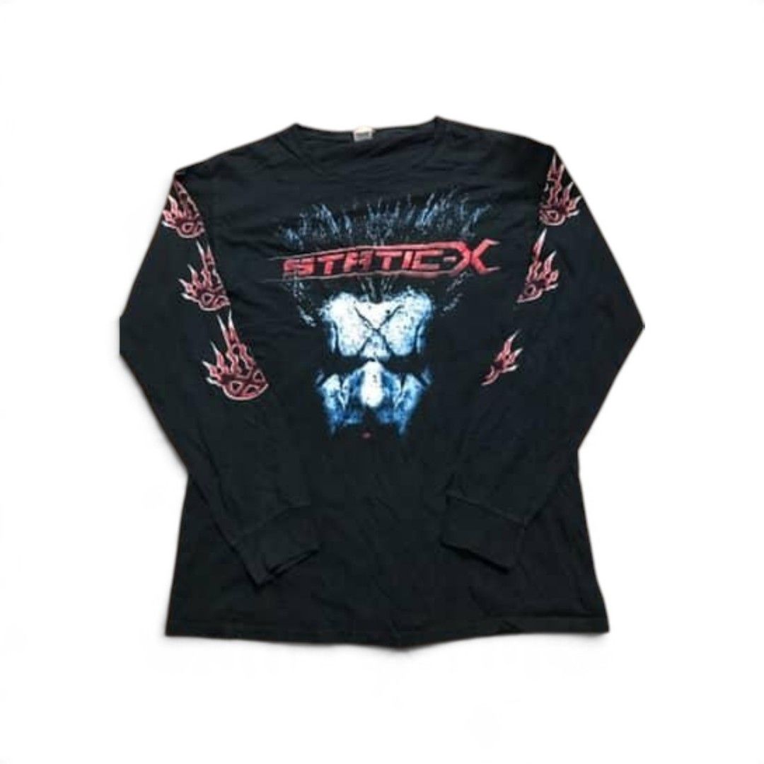 Static-X long-sleeve band t-shirt (Category: Coats, Jackets and Outerwear) located in Manila. Submitted by historicthrift (Listing ID 1467898853, Image 1). Description: Size S Dimes 21X27.