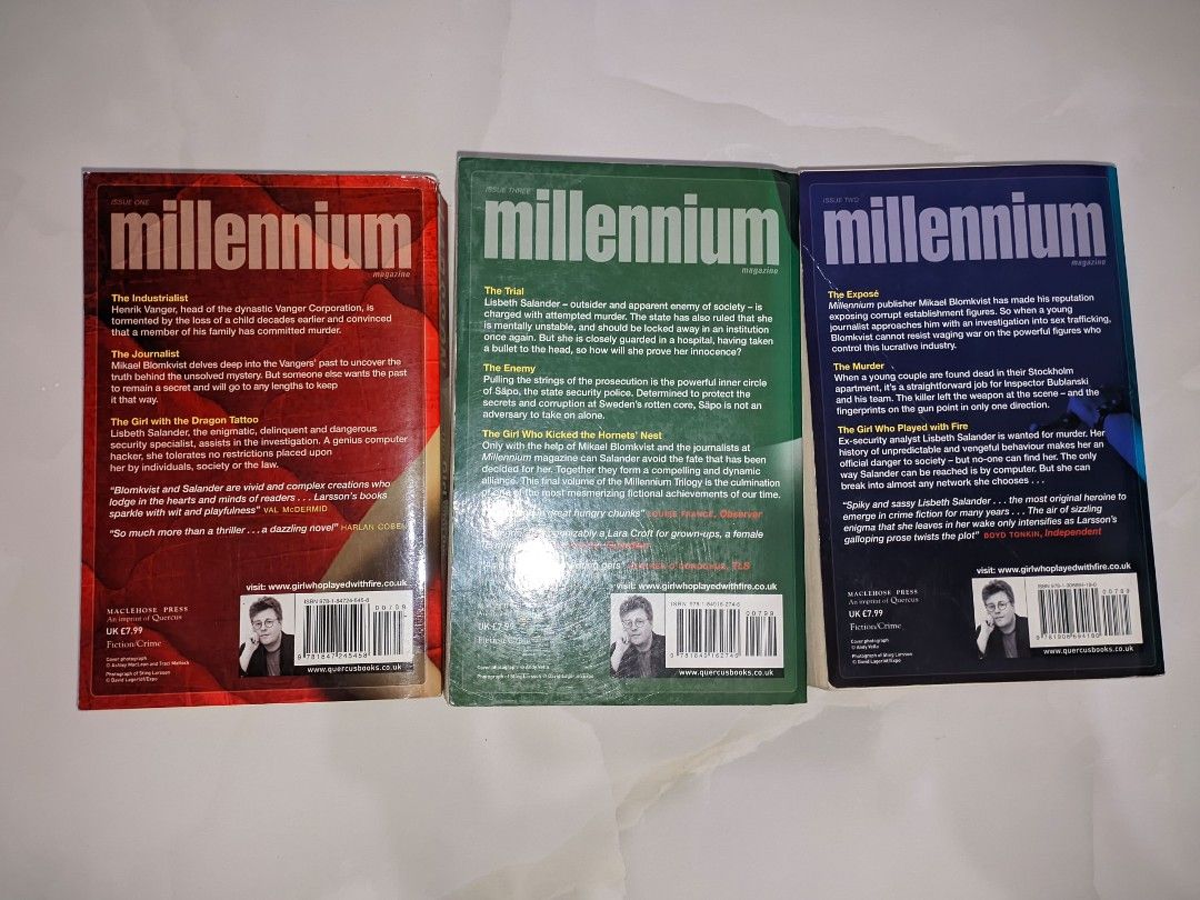 stieg larsson - millenium 1-3 SET (Category: Storybooks) located in Pasig City. Submitted by pottyhead.22 (Listing ID 1467900987, Image 2). Description: .