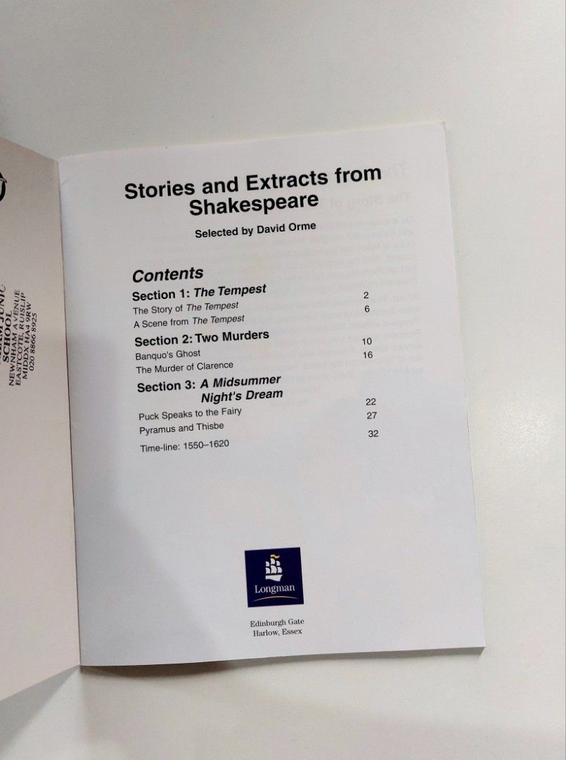 Stories and Extracts from Shakespeare by David Orme (Category: Storybooks) located in Tanauan. Submitted by solanaclassics (Listing ID 1467968104, Image 3). Description: 📚 major bookshelf clean out / clearance sale ~ — RFS: decluttering my bookshelves and switching to digital books — MOP: Gcash | fast shipping *feel free to send a message if you wish to negotiate the price :).