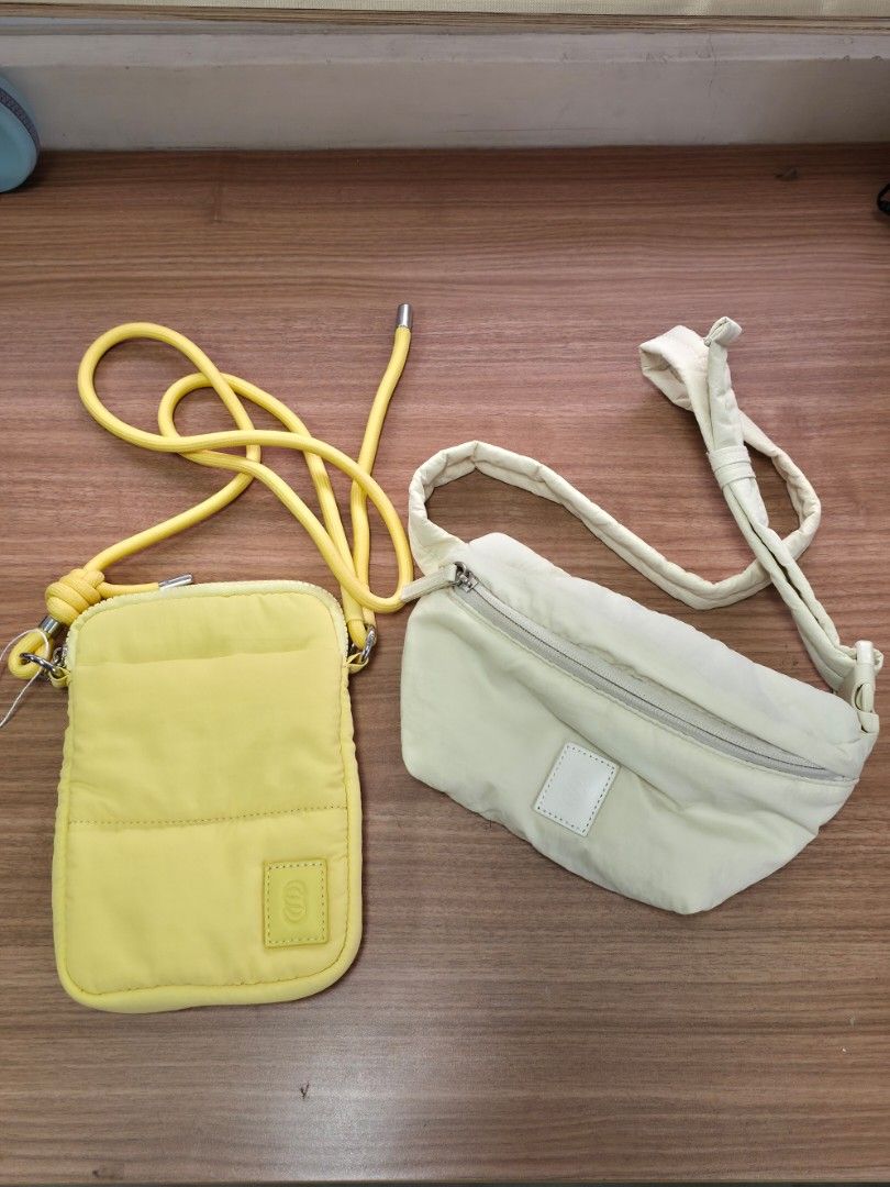 straightforward bag (Category: Cross-body Bags) located in Las Pinas. Submitted by jaisalva_ (Listing ID 1467848061, Image 1). Description: Collins Sling (butter yellow) - bought for 850 Rhys Bag (off-white) - bought for 850 get both for 1,250!.