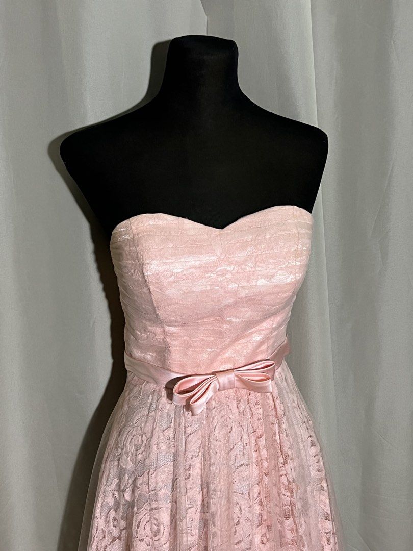 Strapless pink lace formal gown (Category: Evening dresses & gowns) located in Las Pinas. Submitted by jilanah (Listing ID 1468036566, Image 2). Description: .