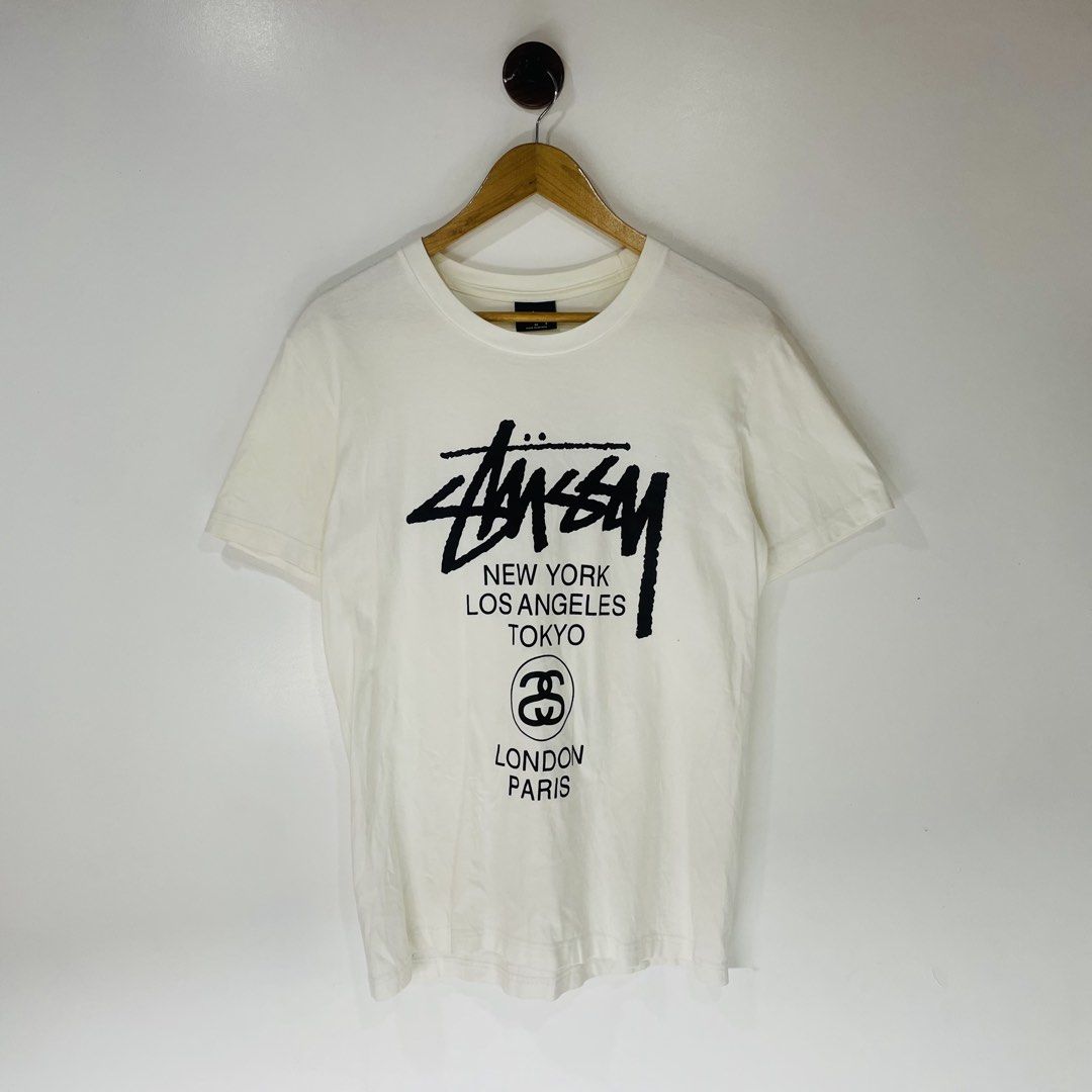 Stüssy Worldtour (Category: Tshirts & Polo Shirts ) located in Cavite. Submitted by ferrerapparel. (Listing ID 1467853019, Image 1). Description: Excellent condition Color rate:9.5/10 M-L Need wash.