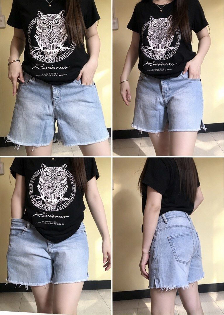 superstretchy denim 34-40 waist (Category: Shorts) located in Noveleta. Submitted by prelovedmylabs (Listing ID 1468055998, Image 1). Description: may sign lng ng parang naunat ung denim pero pag suot n mismo ng sakto ang fit sa katawan d n xa halata.