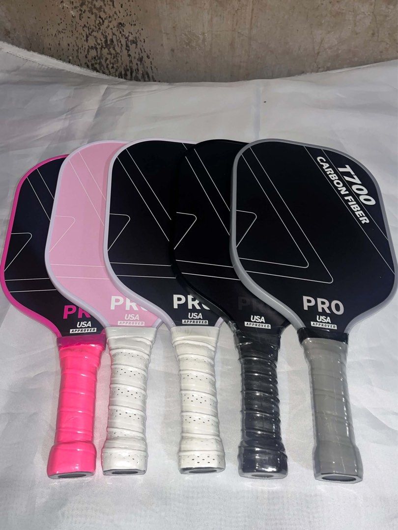 T700 Carbon Fiber Pro Pickleball Paddle (Category: Racket and Ball Sports) located in Davao. Submitted by _closets.archive (Listing ID 1467993095, Image 2). Description: AVAILABLE PICKLEBALL PADDLE T700 CARBON FIBER SEALED ITEMS, AVAILABLE IN 4 COLORS: DARK PINK BLACK GREY WHITE MEET UP: KANTO UBALDE CAN DO DELIVERY BUYER WILL SHOULDER DELIVERY FEE MOP: GCASH, CASH, BANK TRANSFER.