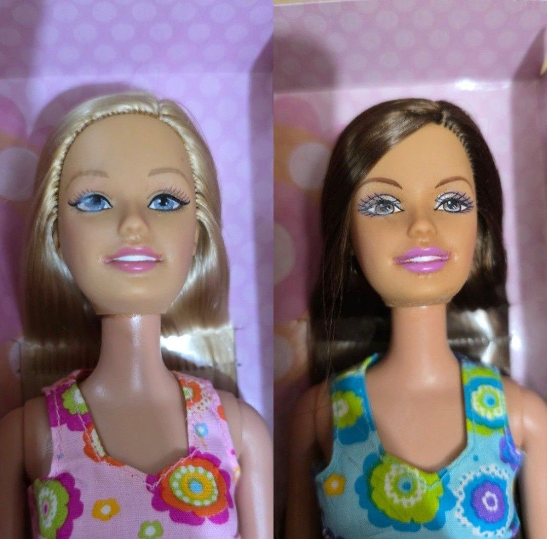 TAKE ALL: Mattel Barbie Bundle (Category: Figurines & Statues) located in Paranaque City. Submitted by tangerinedayz (Listing ID 1467952823, Image 2). Description: Note: 1. Barbie Blue and Pink Summer 2006 - Was sealed but I opened it to take a clearer photo for the listing. The two Barbie's right eye is a bit smudged. 2. Barbie 2010 (Pink with Blue Belt) - Damaged Box 3. Barbie Chic Series Zookeeper Animal Pet Trainer 2009 - Has small stain at t