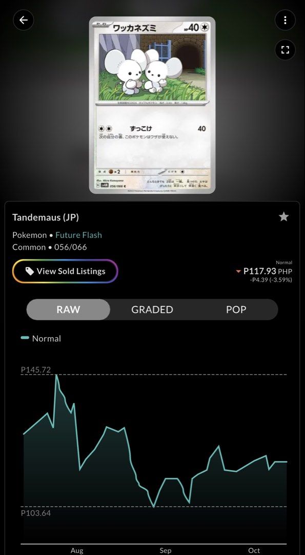 Tandemaus 056/066 (Category: Raw Singles) located in Taguig. Submitted by bunnypocas (Listing ID 1468058339, Image 2). Description: - NM-M.