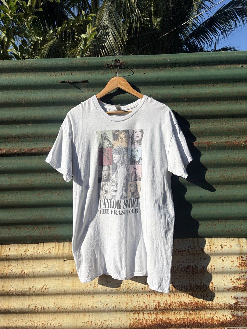 Taylor Swift Eras Tour Tee (Category: Tshirts & Polo Shirts ) located in Cabiao. Submitted by thelifeofgelo (Listing ID 1467912483, Image 1). Description: Taylor Swift Eras Tour Tee Size: Large Width: 21 Length: 29 Excellent condition Price: 800 + shipping fee.