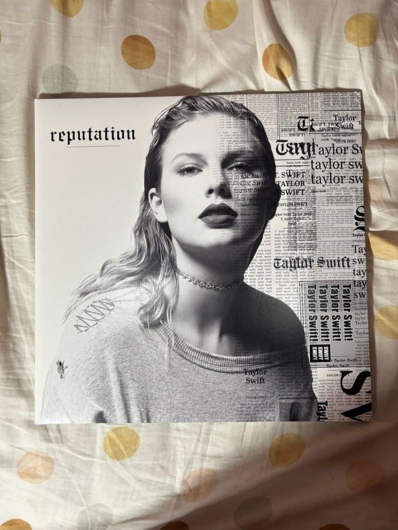 Taylor Swift Reputation Vinyl Record Disc (Category: Vinyls) located in Manila. Submitted by drizzyfama (Listing ID 1467944774, Image 2). Description: - Taylor Swift Reputation Double LP Picture Disc - Includes iconic gatefold jacket with classic newspaper print - Features stunning black and white era imagery - Plays properly and stored safely in sleeve - Perfect collectible piece for Swifties and vinyl collectors.