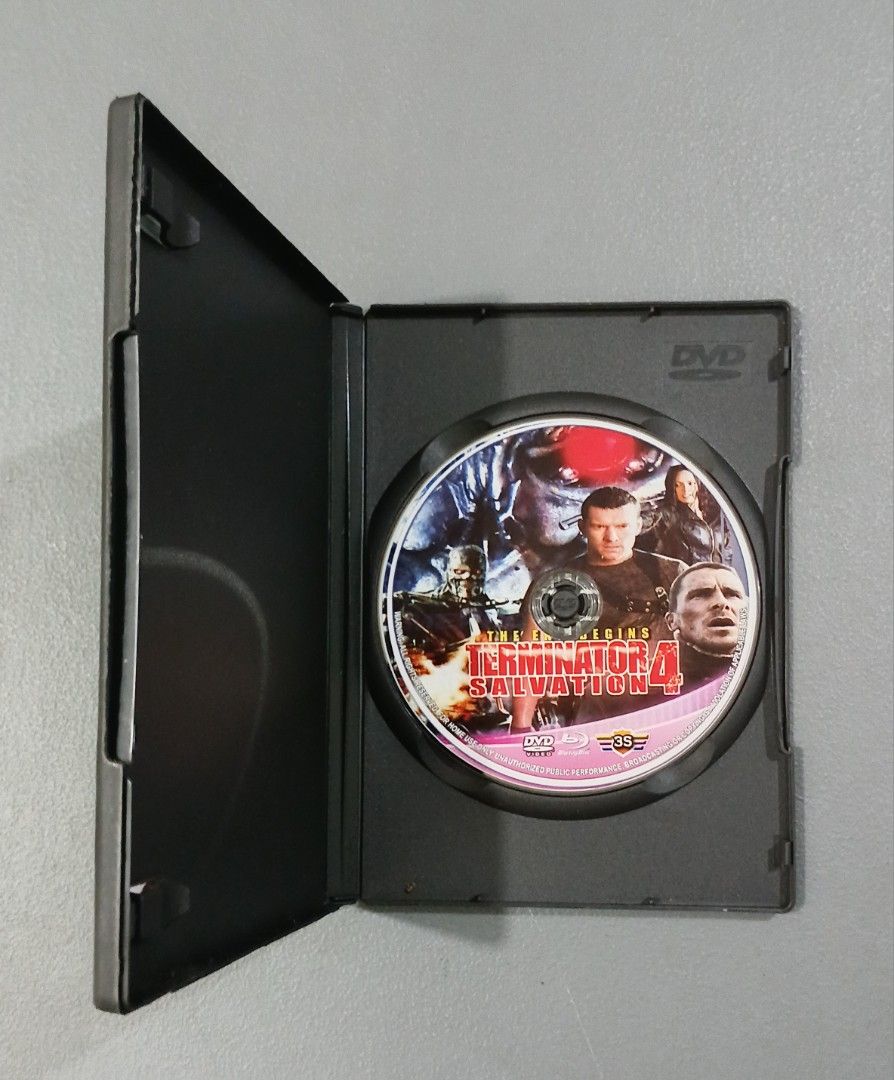 Terminator 4 Salvation Blu-ray Copy DVD Widescreen Edition (Category: CDs & DVDs) located in Bulacan. Submitted by honhonliz (Listing ID 1467938242, Image 2). Description: - Title: Terminator 4: Salvation (Blu-ray Disc) - Format: Widescreen edition, 98 minutes - Starring: Christian Bale, Sam Worthington, Anton Yelchin - Audio: English, French, and Spanish tracks with multiple subtitles - Bonus Features: Theatrical trailers and original featurette