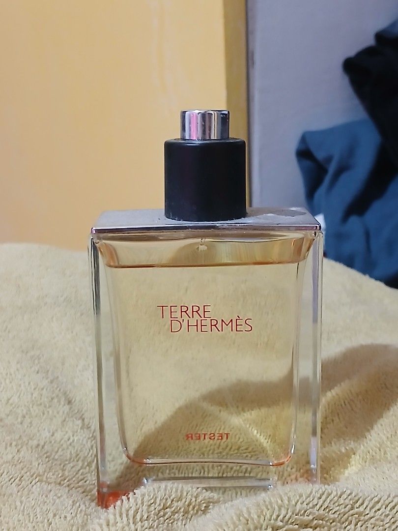 TERRE D HERMÉS (Category: Fragrance & Deodorants) located in Tarlac. Submitted by jcg_06 (Listing ID 1467855779, Image 1). Description: Terre De Hermes Tester From DXB Top notes: Orange and Grapefruit.