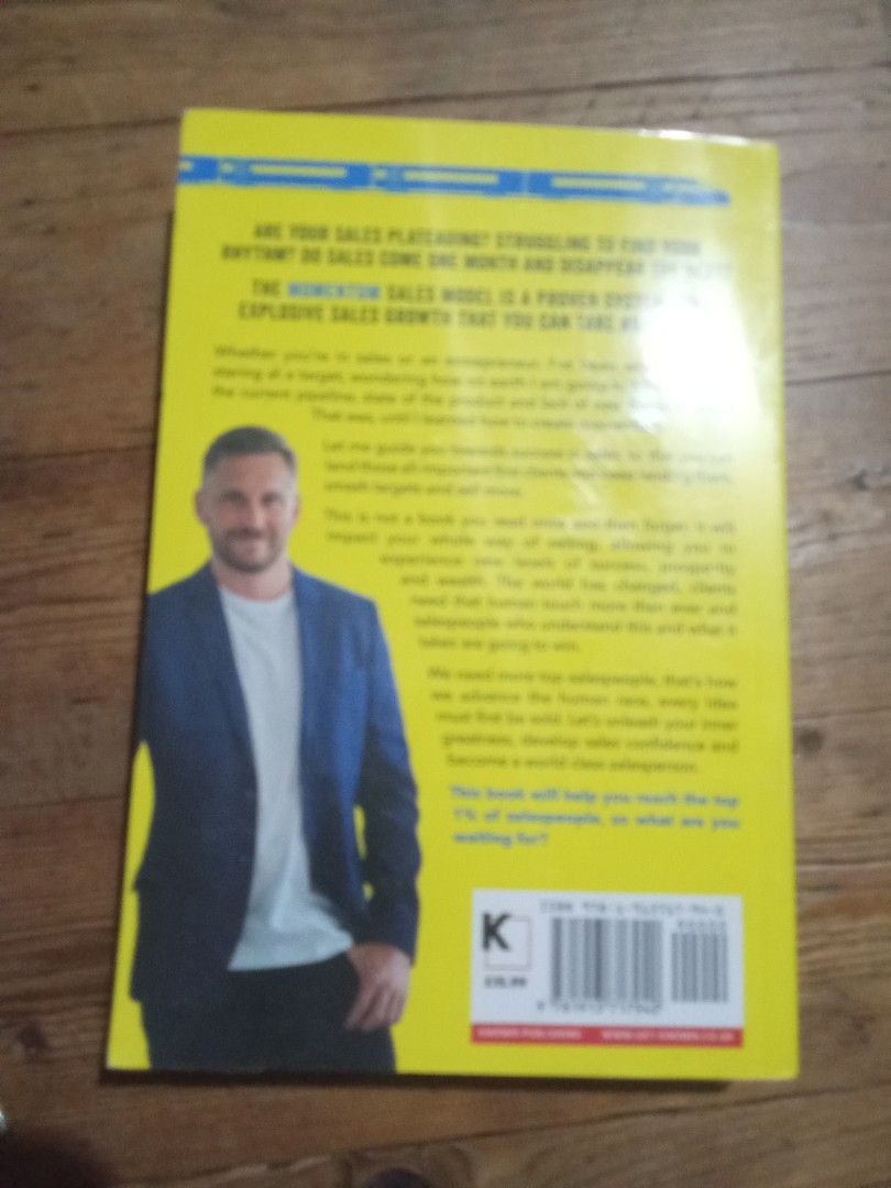 The Momentum Sales Model by Tim Castle Signed Copy (Category: Storybooks) located in Pasig City. Submitted by teebeedeee (Listing ID 1467960705, Image 2). Description: - Title: The Momentum Sales Model by Tim Castle - Special Feature: Signed author copy on the inside page - Format: Paperback with a bright yellow cover - Condition: Read once, kept in great shape overall - Overview: Learn proven strategies to achieve success in sales, exceed target