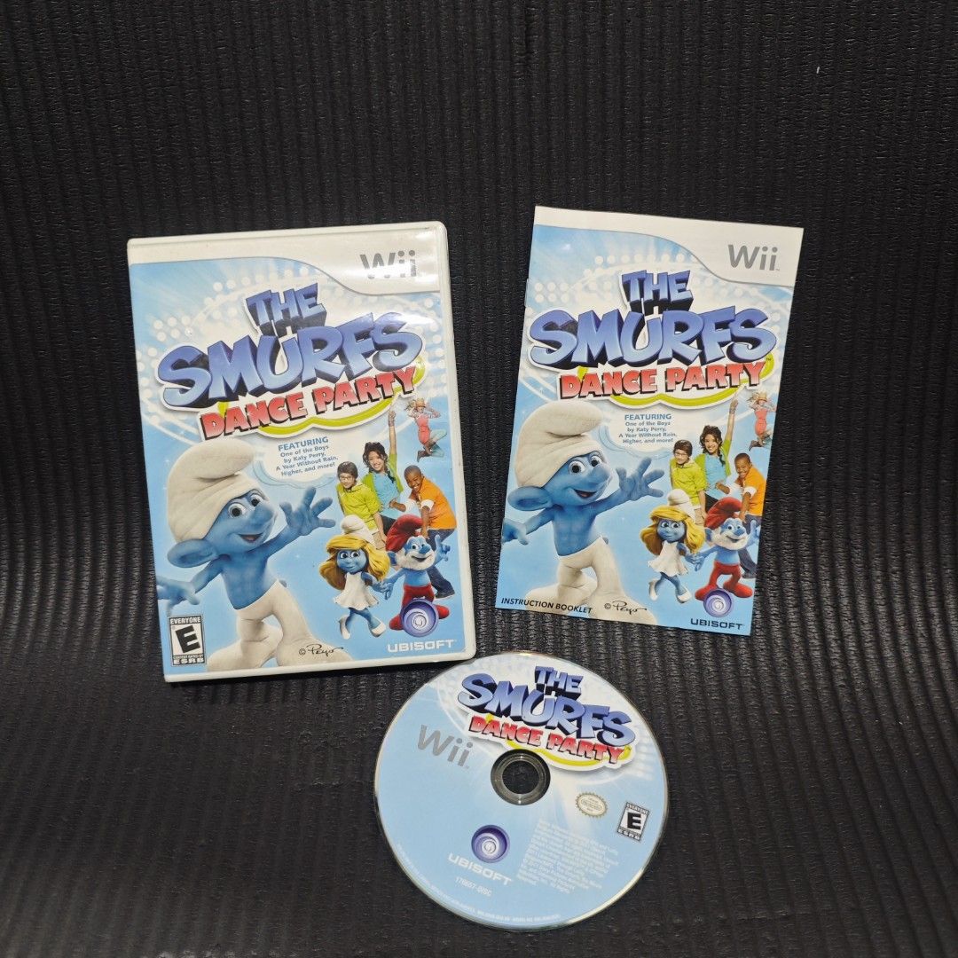 The Smurfs Dance Party Wii Game (US) (Category: Nintendo) located in Quezon City. Submitted by shopme_gadget30 (Listing ID 1468027725, Image 1). Description: kindly read the details first for sale fixed price good condition tested and working with Case and disc game with manual compatible to Nintendo Wii or Wii U USA Region qc area meet up: sm north shipping fee must shoulder by the buyer via lalamove or grab payment: bdo/gcash happy gaming every