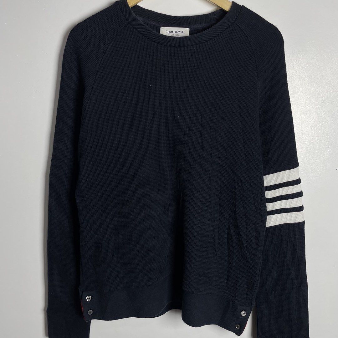 Thom Browne Knitted Sweater (Category: Coats, Jackets and Outerwear) located in Cavite. Submitted by ferrerapparel. (Listing ID 1467995057, Image 3). Description: No issues Excellent condition L-XL Color rate:9.5/10.