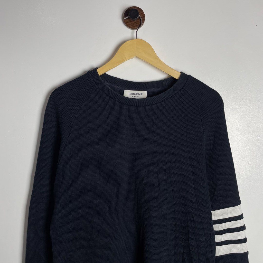 Thom Browne Knitted Sweater (Category: Coats, Jackets and Outerwear) located in Cavite. Submitted by ferrerapparel. (Listing ID 1467995057, Image 2). Description: No issues Excellent condition L-XL Color rate:9.5/10.