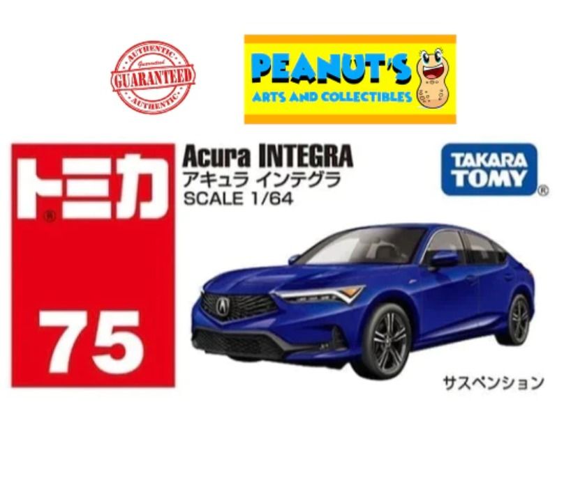 TOMICA 75 Acura INTEGRA 1/64 Scale (Category: Vehicle & Diecast Models) located in Manila. Submitted by memorylanestore (Listing ID 1467912638, Image 1). Description: NOTE: Please learn how to READ and UNDERSTAND the product description carefully and "Be a Responsible Buyer". *Sealed and brandnew *BOX Condition is in fare condition (may or may not have creases depending on the stock available) *Guaranteed 100% Authentic Tomica Product *Photos cou