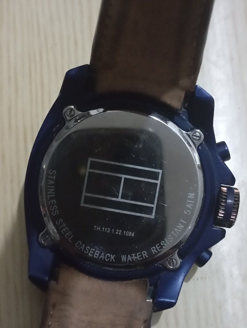 Tommy hilfiger chrono (Category: Men's Watches) located in Las Pinas. Submitted by quick_deals_great_finds2 (Listing ID 1468035541, Image 3). Description: Original good working condition Quartz chronograph with battery 45mm big size.