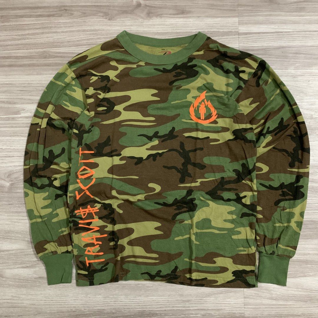 Travis scott Laflame x rotcho (Category: Tshirts & Polo Shirts ) located in Cavite. Submitted by yobubsss (Listing ID 1468051785, Image 1). Description: Size Large 22w 28L Good condition No issue.