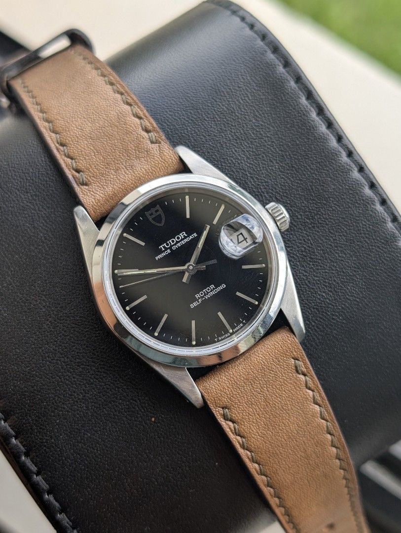 Tudor Prince Oysterdate 34mm (Category: Luxury Watches) located in Valenzuela. Submitted by watchdmd (Listing ID 1465529679, Image 1). Description: Selling this vintage Tudor Oyster Date 34mm Circa: 1990s Ref: 74000N 34mm Rare black dial Sapphire crystal Solid jubilee bracelet Recently serviced Comes with original bracelet (fits wrists up to 6.5"), 214 leather strap and a travel case..