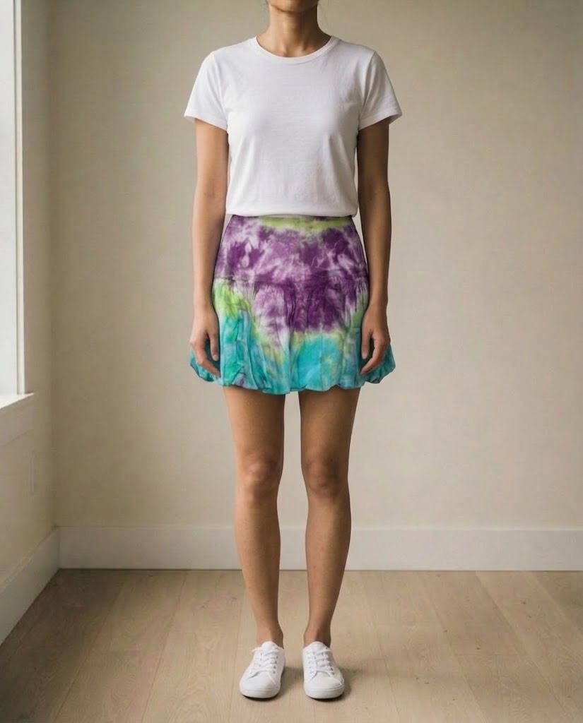 TYE DYE MINI SKIRT USA (Category: Skirts) located in Marikina City. Submitted by minimalistmanila (Listing ID 1467852079, Image 1). Description: Tye Dye mini skirt from USA. Fits medium waist. Order now!.