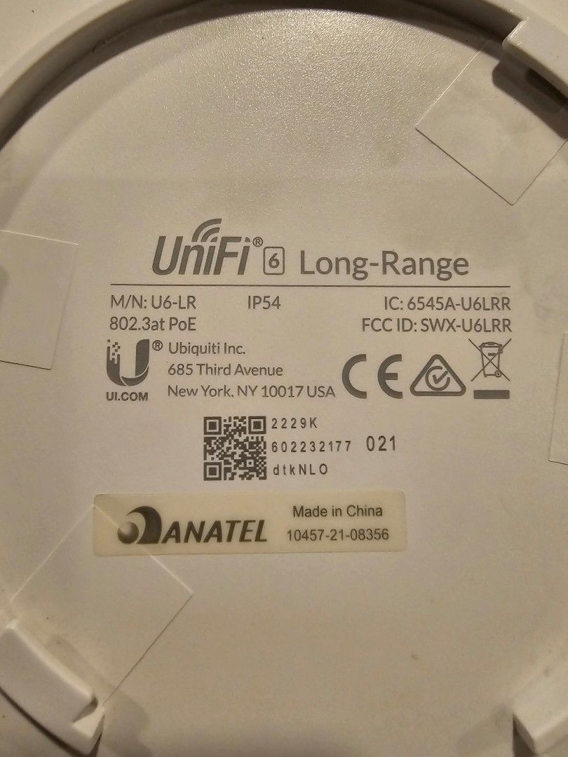 Ubiquiti UniFi 6 Long-Range Access Point U6-LR (Category: Networking) located in Manila. Submitted by revaving (Listing ID 1468002442, Image 3). Description: - Ubiquiti UniFi 6 Long-Range (U6-LR) Access Points - Coverage: Enterprise-grade wireless network coverage - Power: Supports 802.3at PoE - Inclusions: Complete with mounting brackets and hardware kits - Condition: Pulled from a working setup, clean, and ready for immediate deployment P3,500 