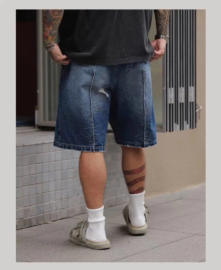 UNBENT Handmade Distressed Denim Shorts (Category: Shorts) located in General Mariano Alvarez. Submitted by 4117_thriftnthrive (Listing ID 1467988902, Image 3). Description: In excellent condition No flaws Measurements Waistline: 32-34 Length: 22” Leg hole: 12” .